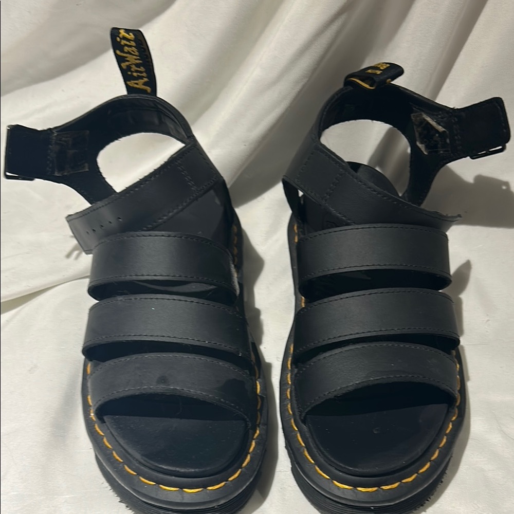 Dr. Martens Black Chunky Platform Sandals
